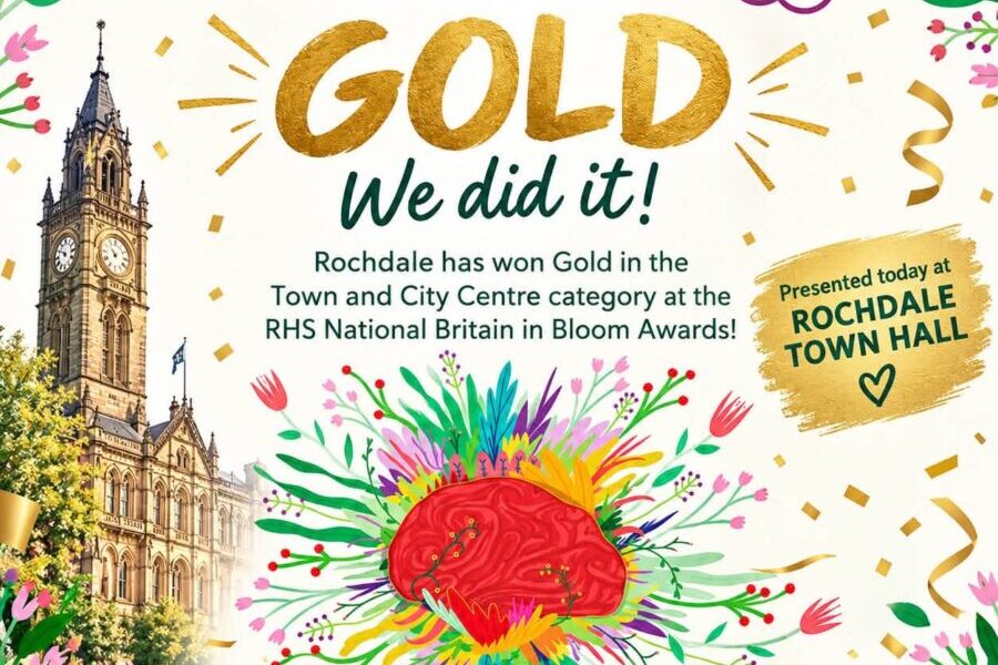 Rochdale Town Centre Strikes GOLD at RHS Britain in Bloom Awards! 🏆🌸